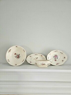 Vintage Homer Laughlin Household Institute Priscilla Pattern Floral China Set